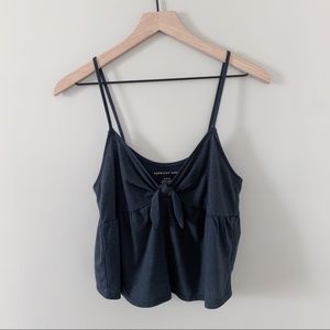 gray bow tie tank top